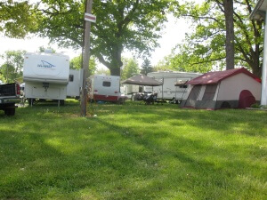 Camping includes RVs and tents