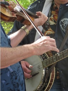 Bluegrass festival jammers