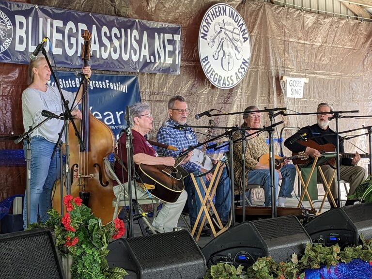 Sunday morning sing lead by volunteer band