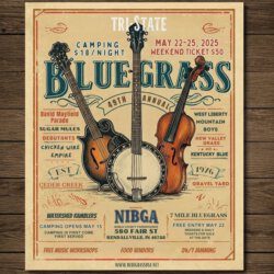 🔥🎶 The Tri-State Bluegrass Festival – Memorial Day Weekend! 🎶🔥

Presented by NIBGA, this Midwest bluegrass tradition is back celebrating 49 YEARS! 🎻✨ Enjoy incredible live music, amazing food vendors, and on-site camping with plenty of space.

📅 Festival Dates: May 22–25
⛺ Camping Opens: May 15 (First come, first served!)
📍 580 Fair St, Kendallville, IN 46755
Tag your friends, bring your instruments, and get ready for a weekend full of pickin’ and grinnin’! 🪕🎻🎶 
#TriStateBluegrass #BluegrassFestival #MemorialDayWeekend
